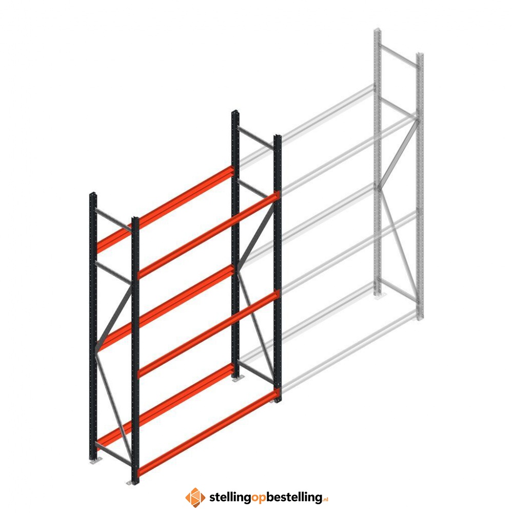 Bandenstelling grootvak AR 2500x1610x500mm (hxbxd) 3 niveaus antraciet beginsectie