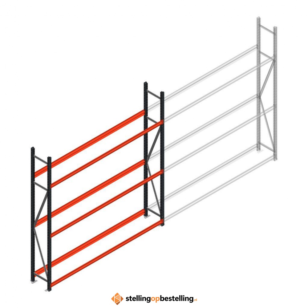 Bandenstelling grootvak AR 2500x2250x400 mm (hxbxd) 3 niveaus antraciet beginsectie