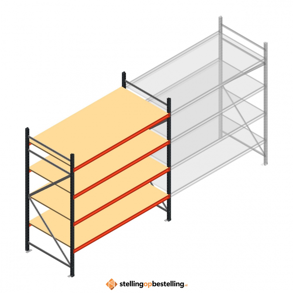 Beginsectie AR grootvakstelling 2000x2250x1000 - 4 niveaus
