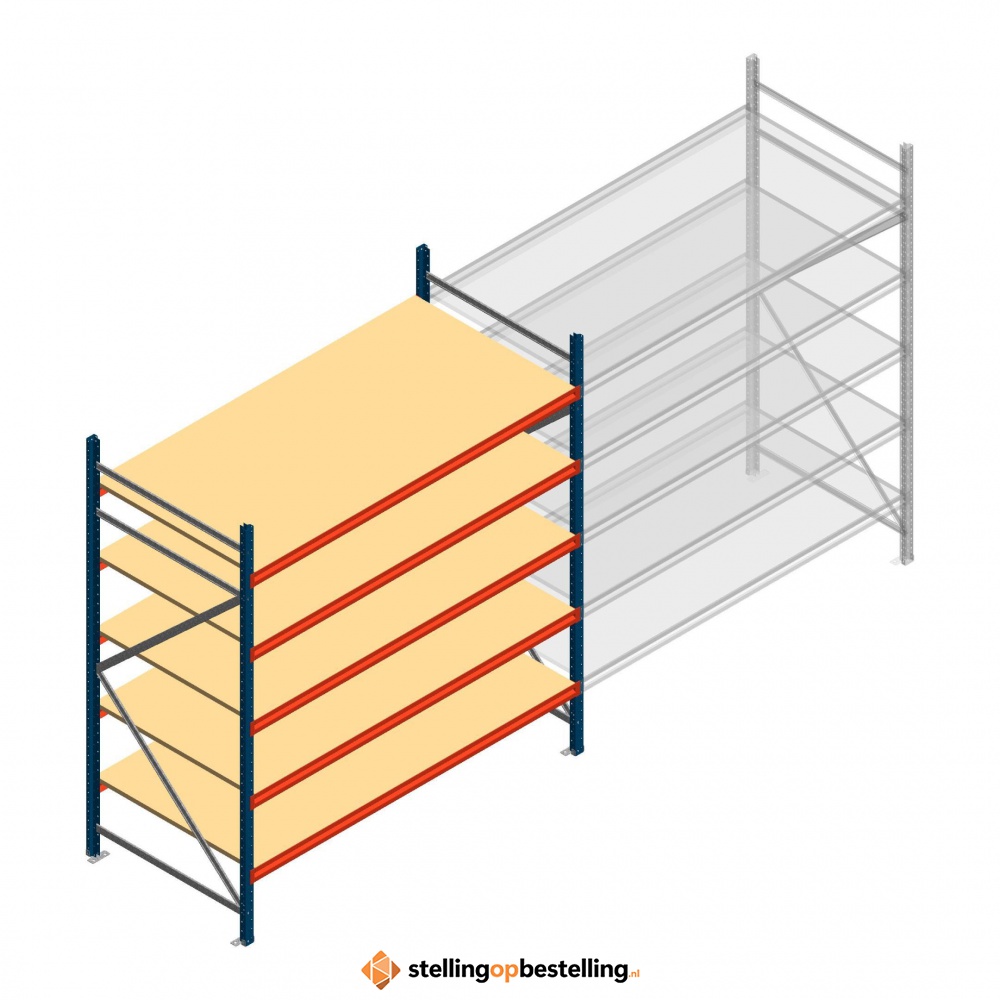 Beginsectie AR grootvakstelling 2000x2250x1000 - 5 niveaus
