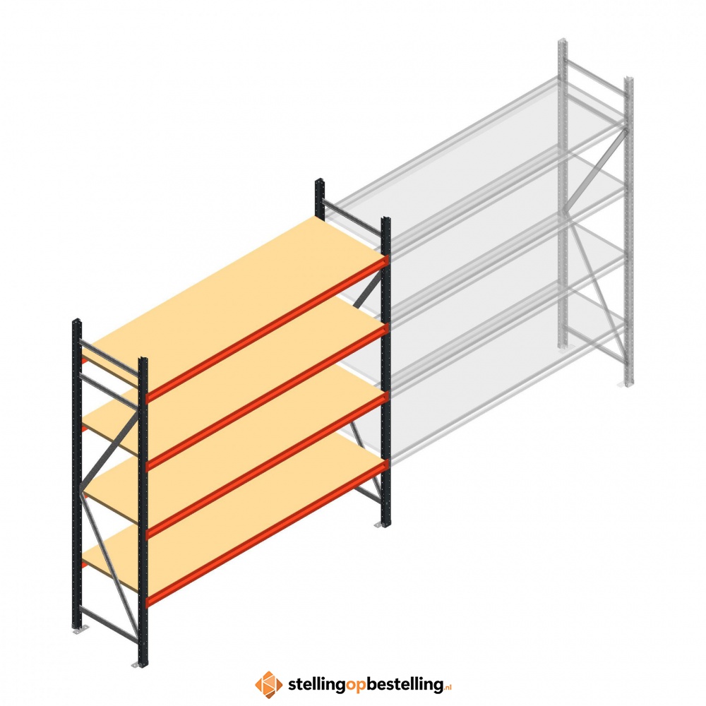 Beginsectie AR grootvakstelling 2000x2250x600 - 4 niveaus