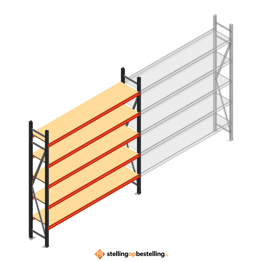 Beginsectie AR grootvakstelling 2250x2010x400 - 5 niveaus