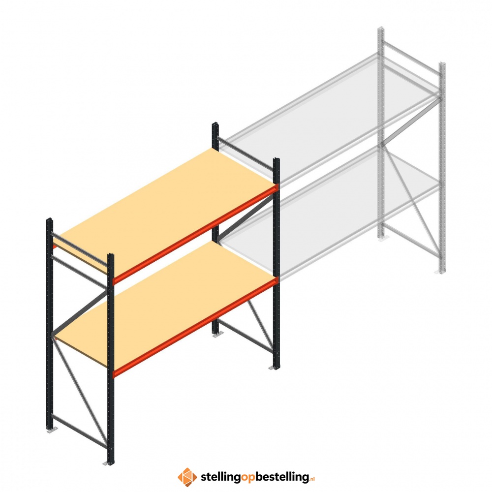 Beginsectie AR grootvakstelling 2250x2250x800 - 2 niveaus