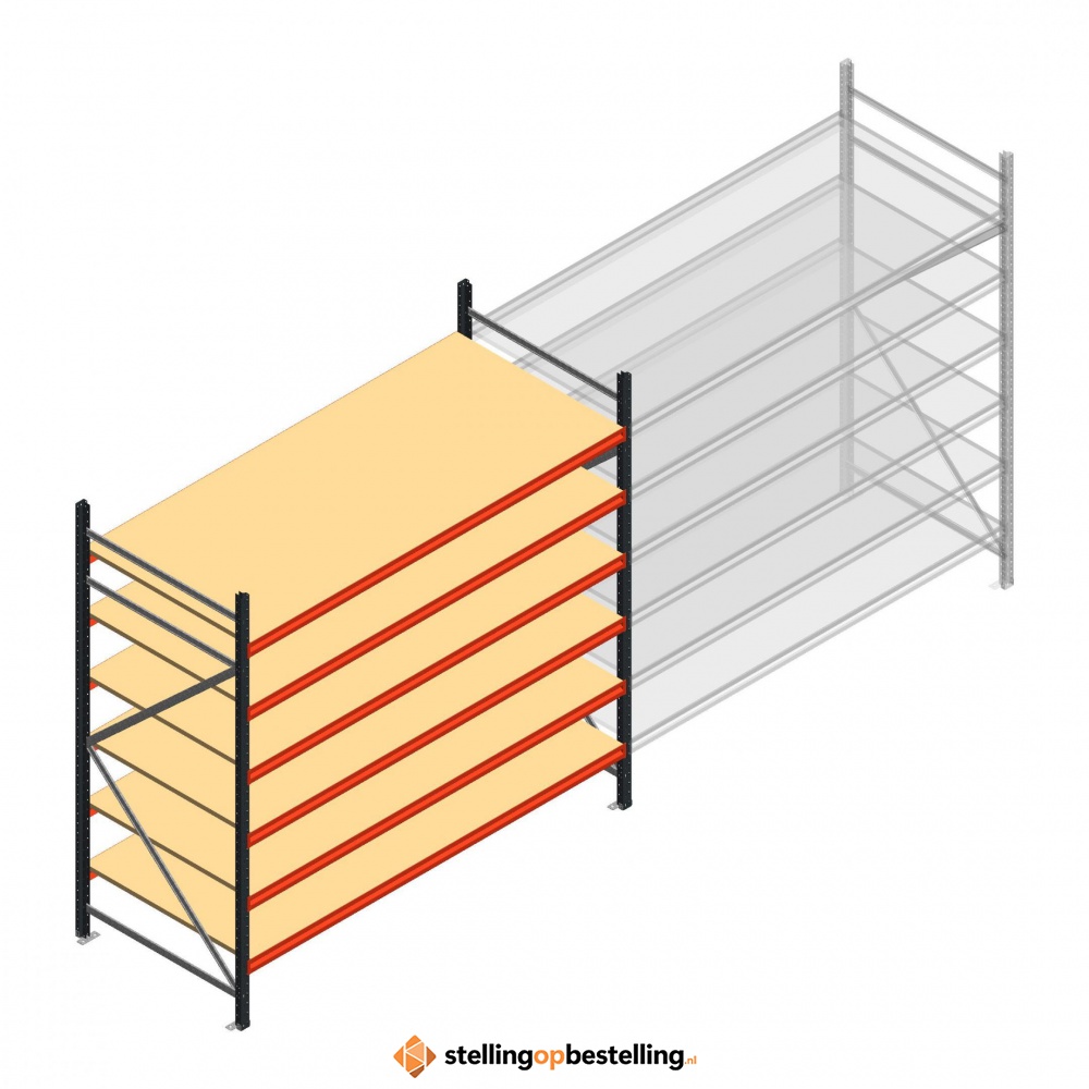 Beginsectie AR grootvakstelling 2250x2700x1000 - 6 niveaus