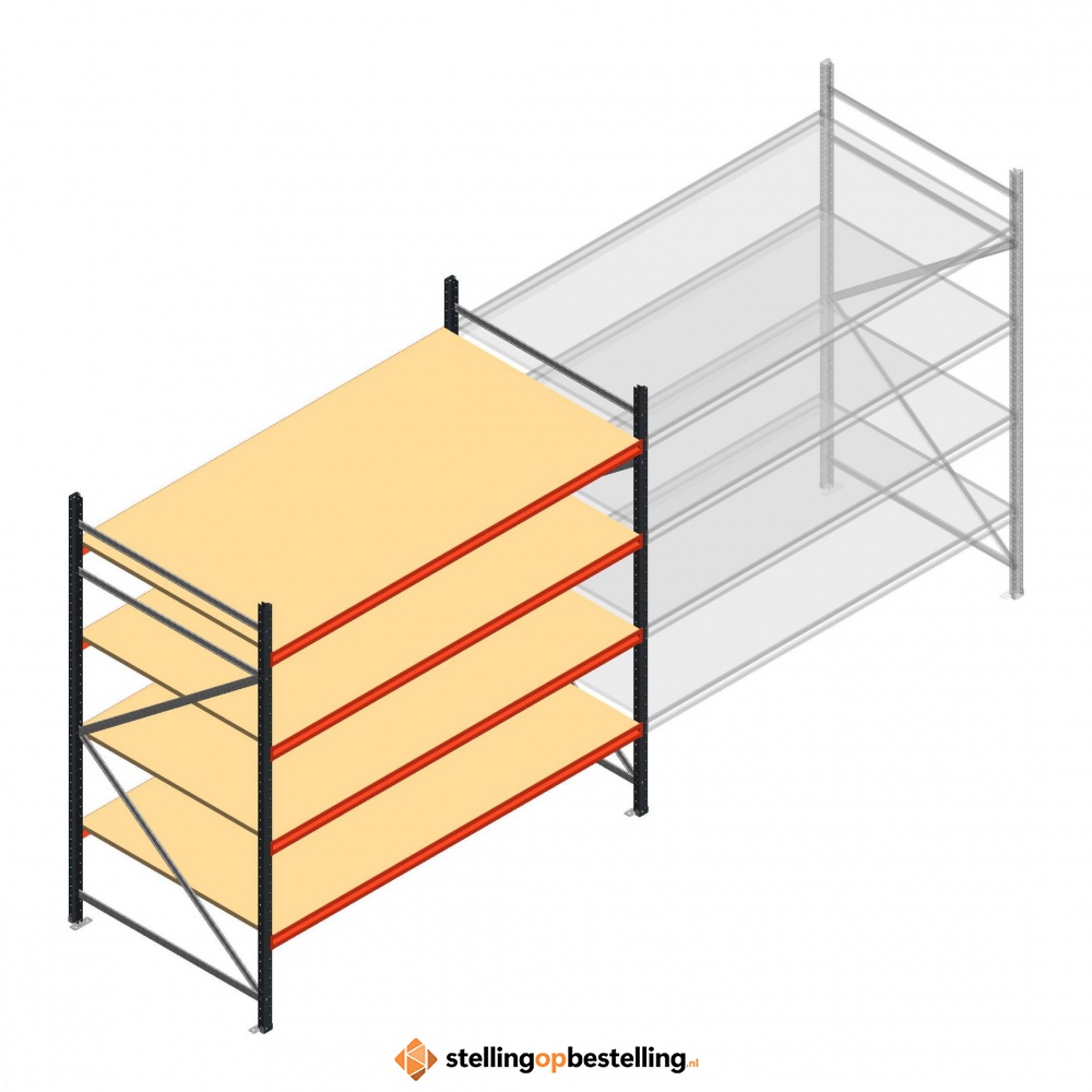 Beginsectie AR grootvakstelling 2250x2700x1200 - 4 niveaus
