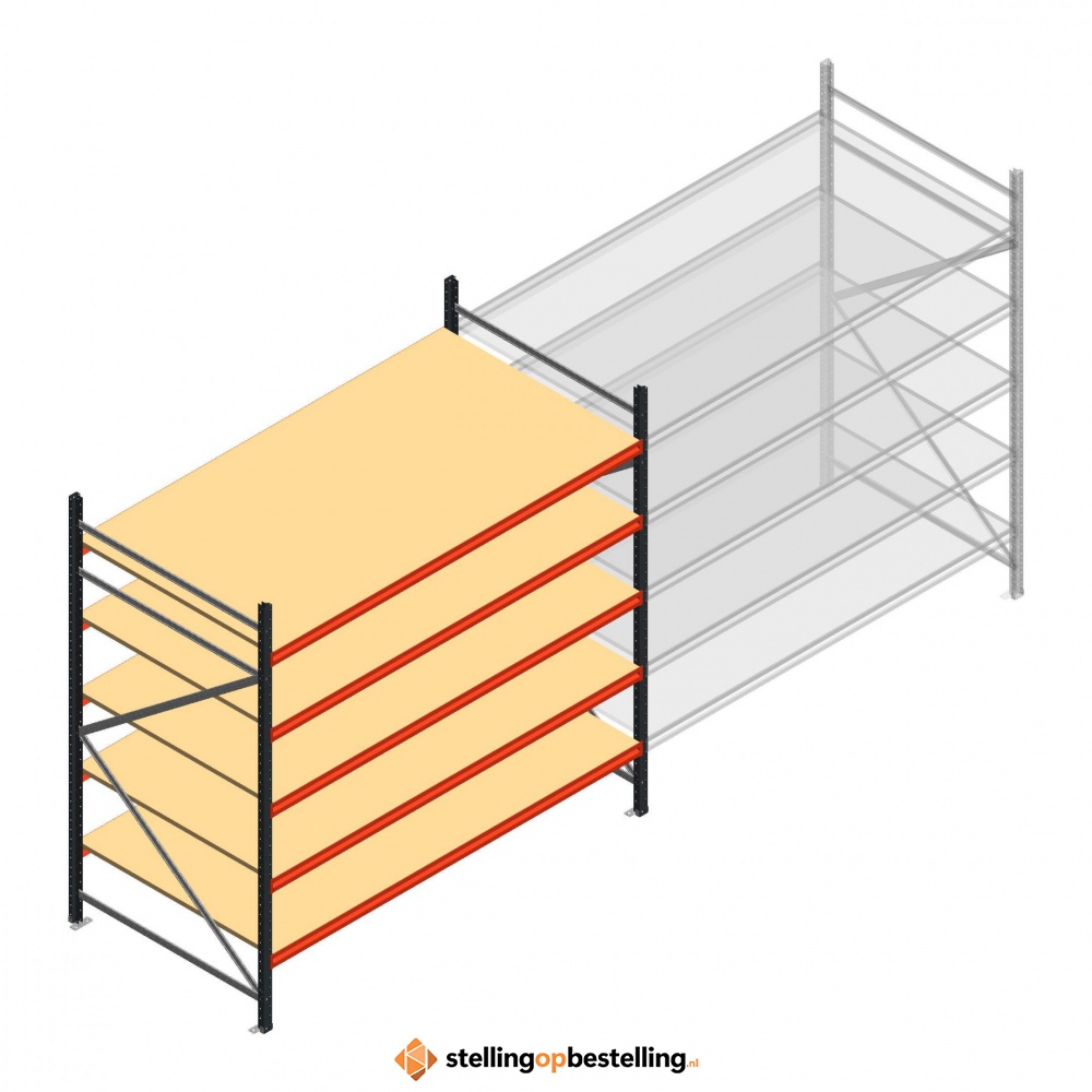 Beginsectie AR grootvakstelling 2250x2700x1200 - 5 niveaus