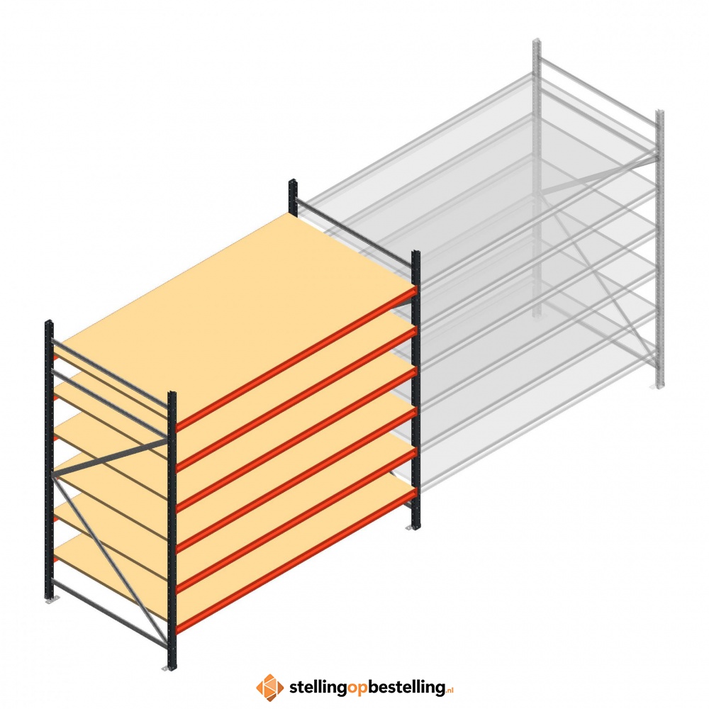 Beginsectie AR grootvakstelling 2250x2700x1200 - 6 niveaus