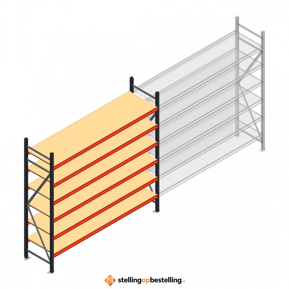 Beginsectie AR grootvakstelling 2250x2700x600 - 6 niveaus