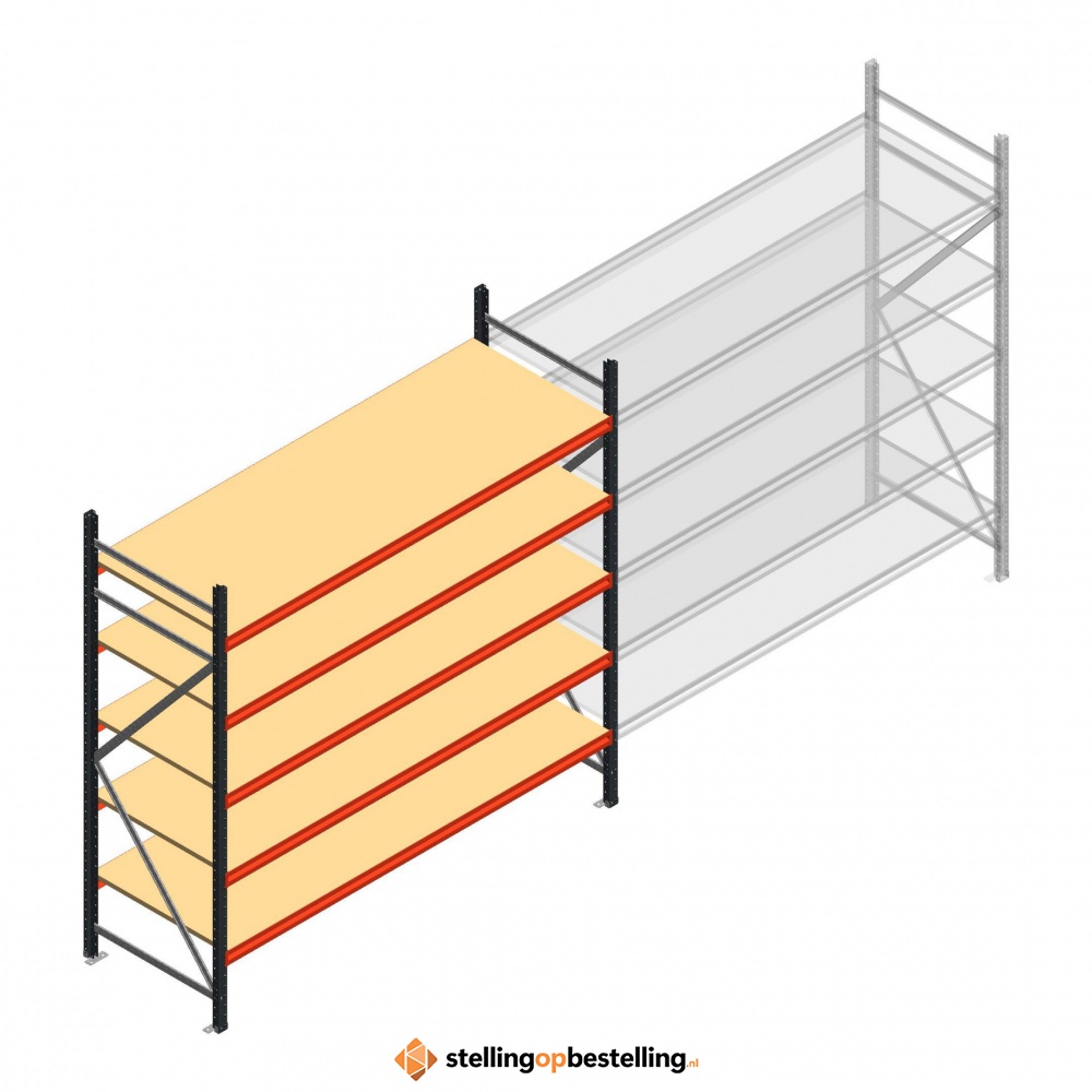 Beginsectie AR grootvakstelling 2250x2700x800 - 5 niveaus