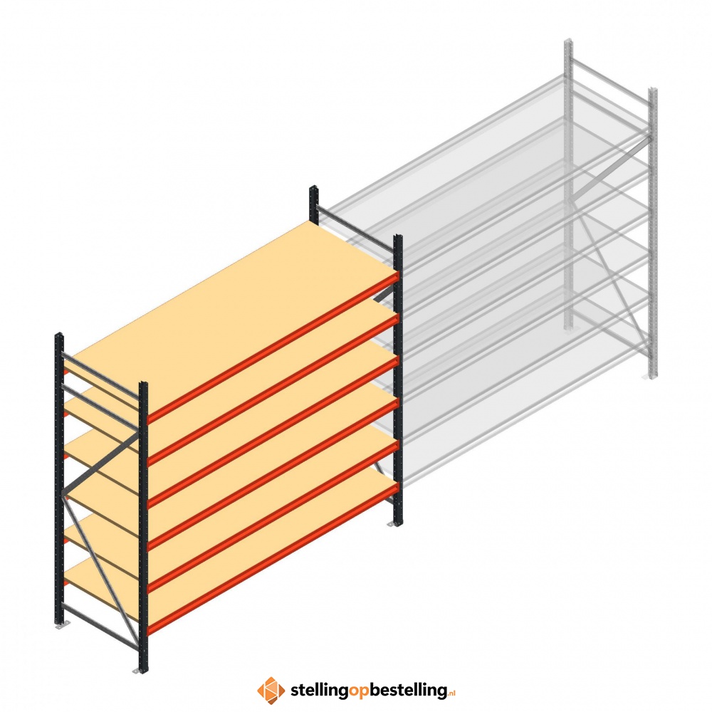Beginsectie AR grootvakstelling 2250x2700x800 - 6 niveaus