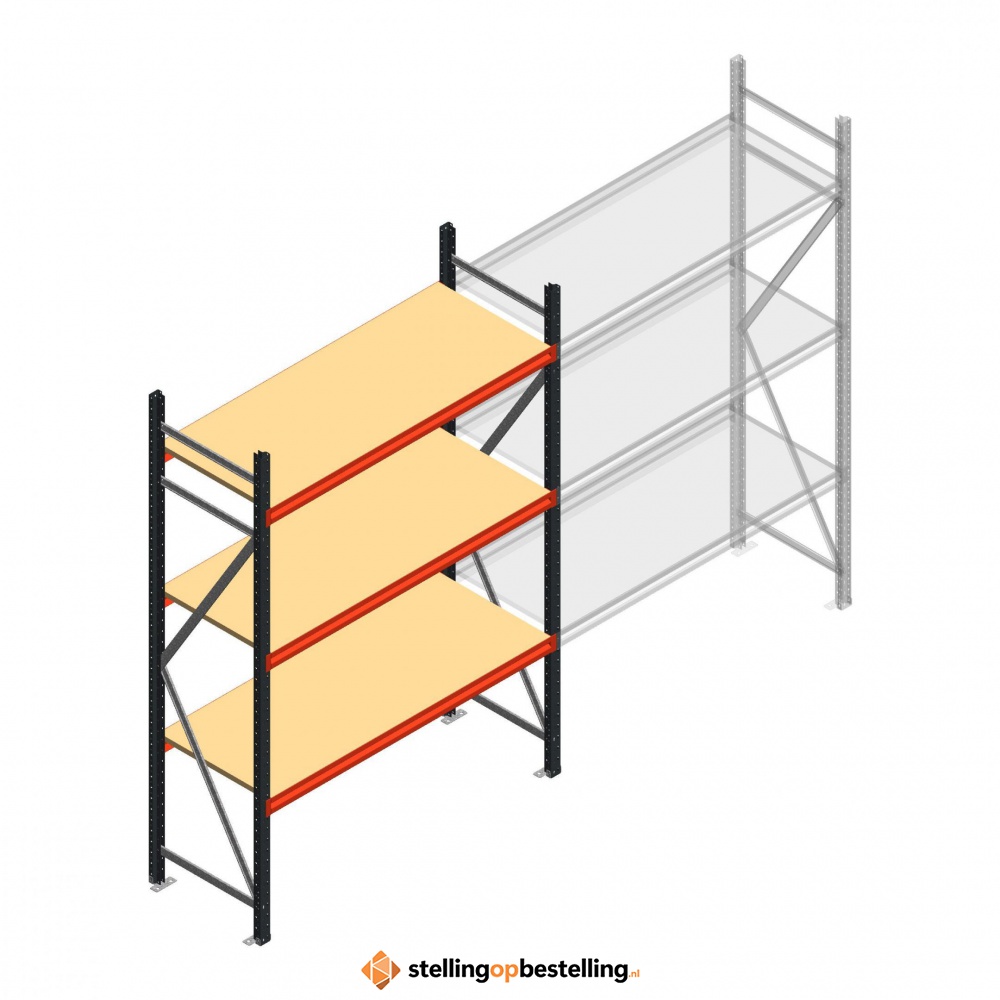 Beginsectie AR grootvakstelling 2500x1610x600 - 3 niveaus