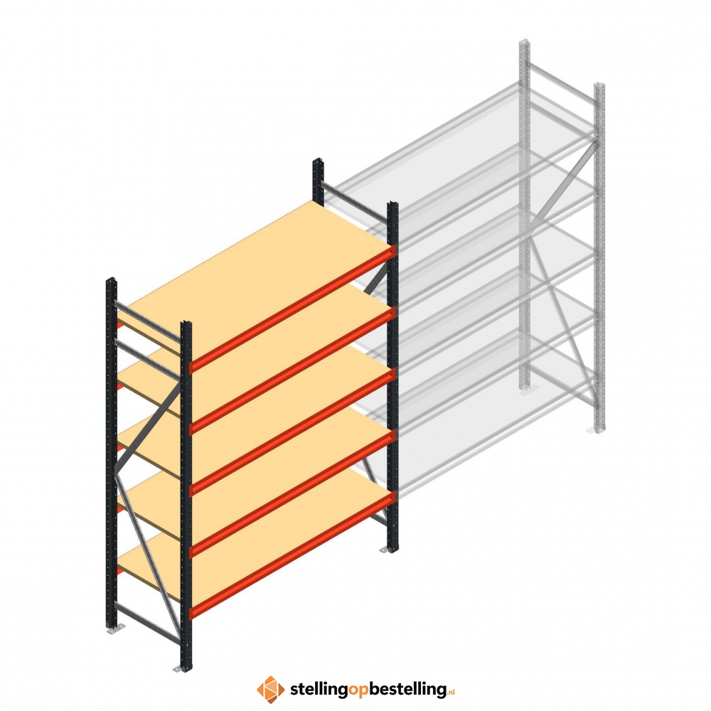 Beginsectie AR grootvakstelling 2500x1610x600 - 5 niveaus