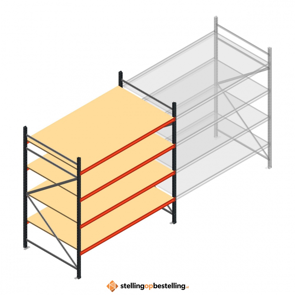 Beginsectie AR grootvakstelling 2500x1850x1200 - 4 niveaus