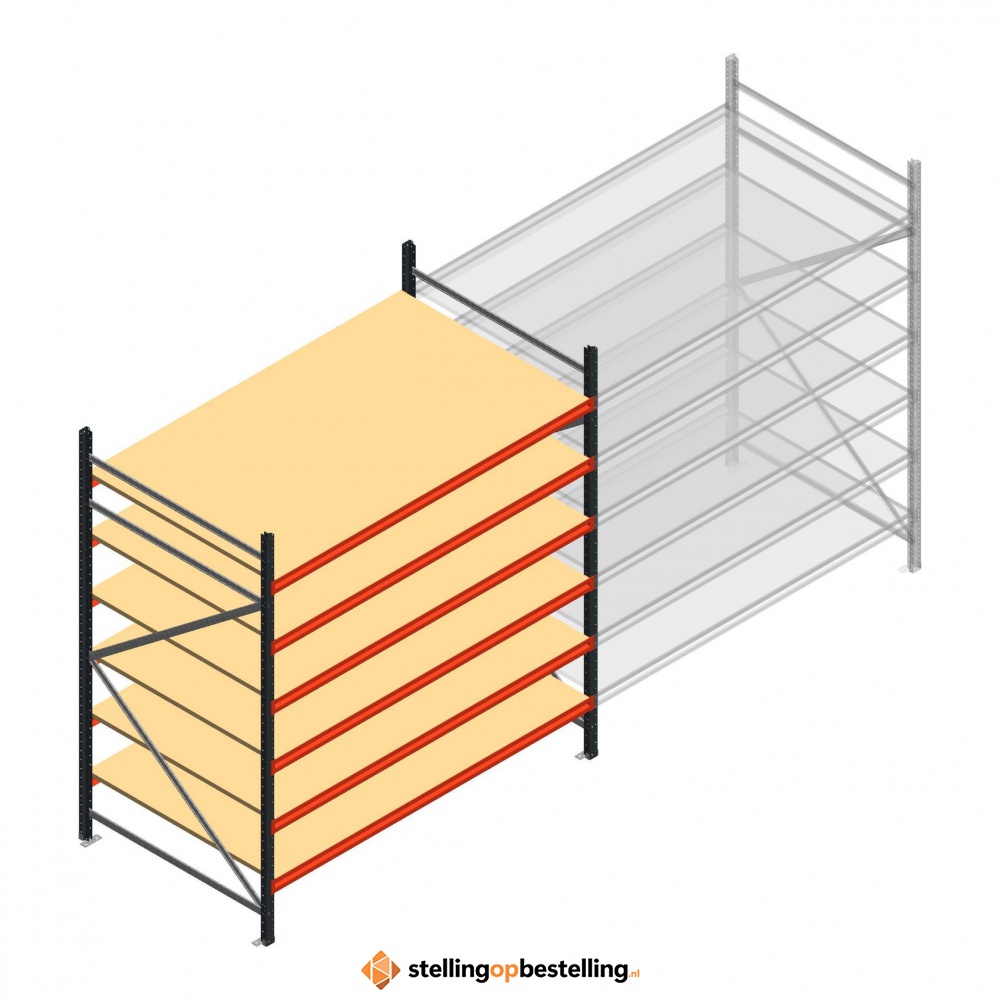 Beginsectie AR grootvakstelling 2500x1850x1200 - 6 niveaus