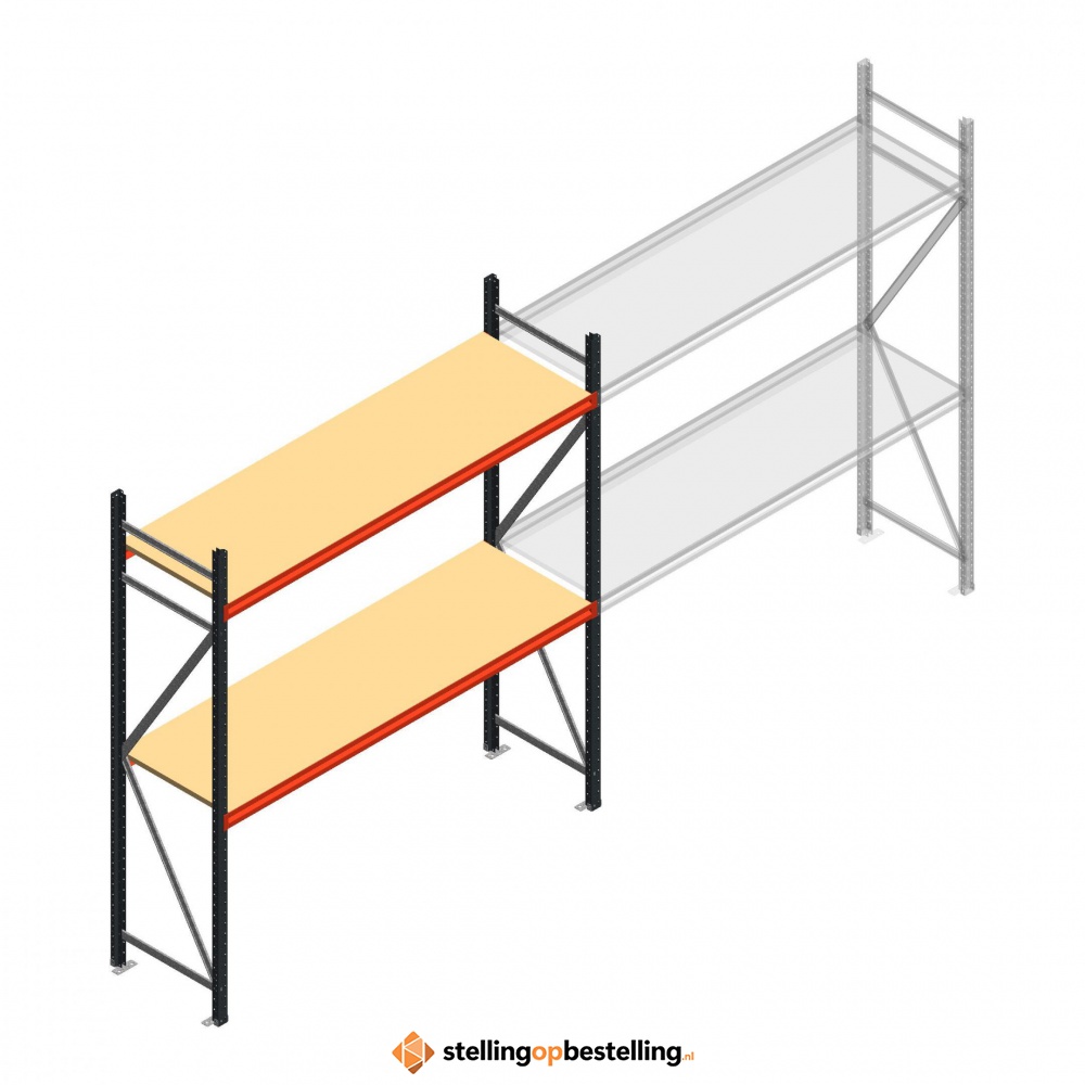Beginsectie AR grootvakstelling 2500x1850x600 - 2 niveaus