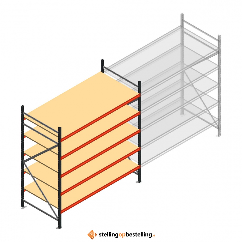 Beginsectie AR grootvakstelling 2500x1850x900 - 5 niveaus