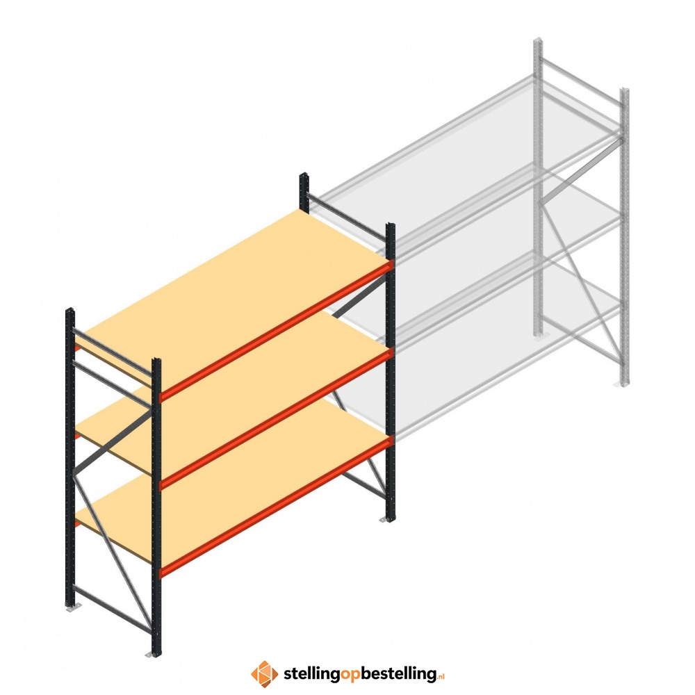 Beginsectie AR grootvakstelling 2500x2250x800 - 3 niveaus