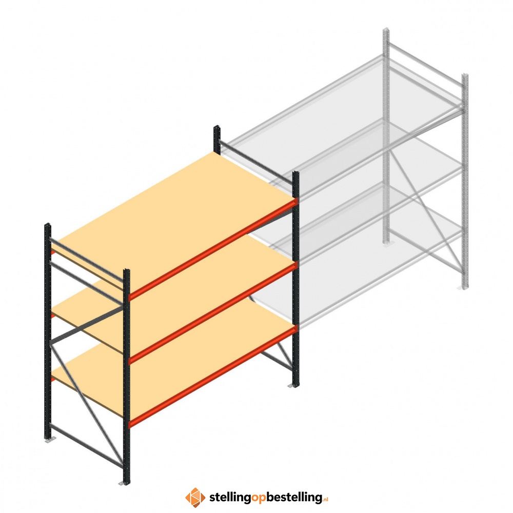 Beginsectie AR grootvakstelling 2500x2250x900 - 3 niveaus