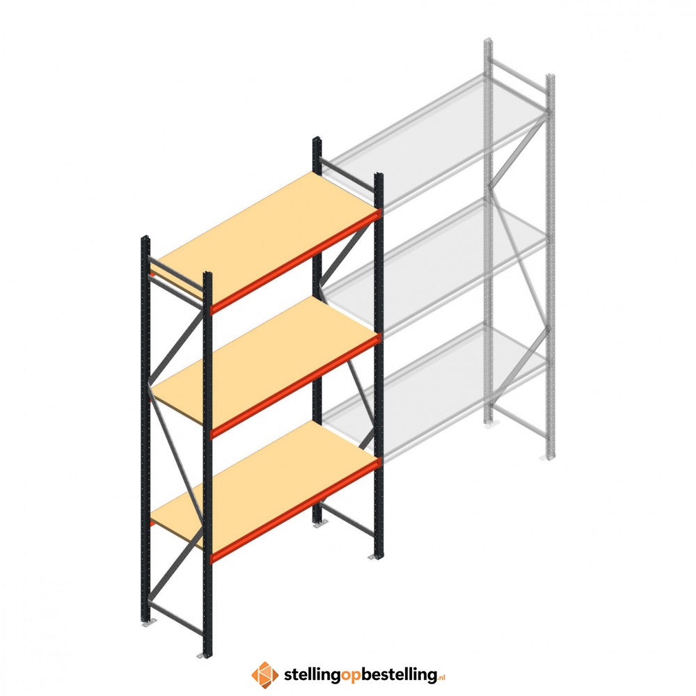 Beginsectie AR grootvakstelling 3000x1610x600 - 3 niveaus