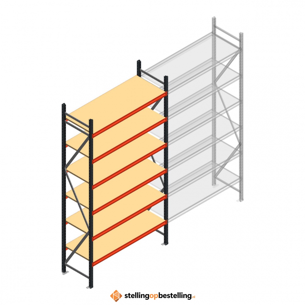 Beginsectie AR grootvakstelling 3000x1610x600 - 6 niveaus