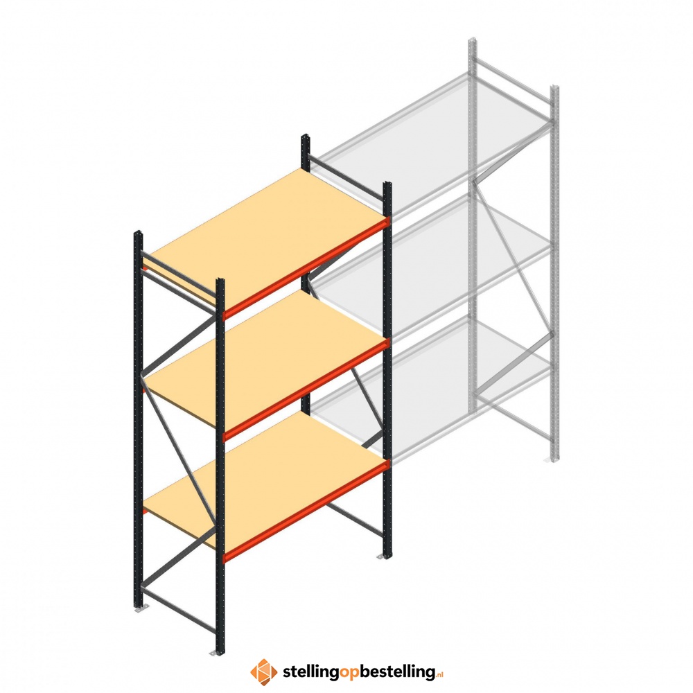 Beginsectie AR grootvakstelling 3000x1610x800 - 3 niveaus