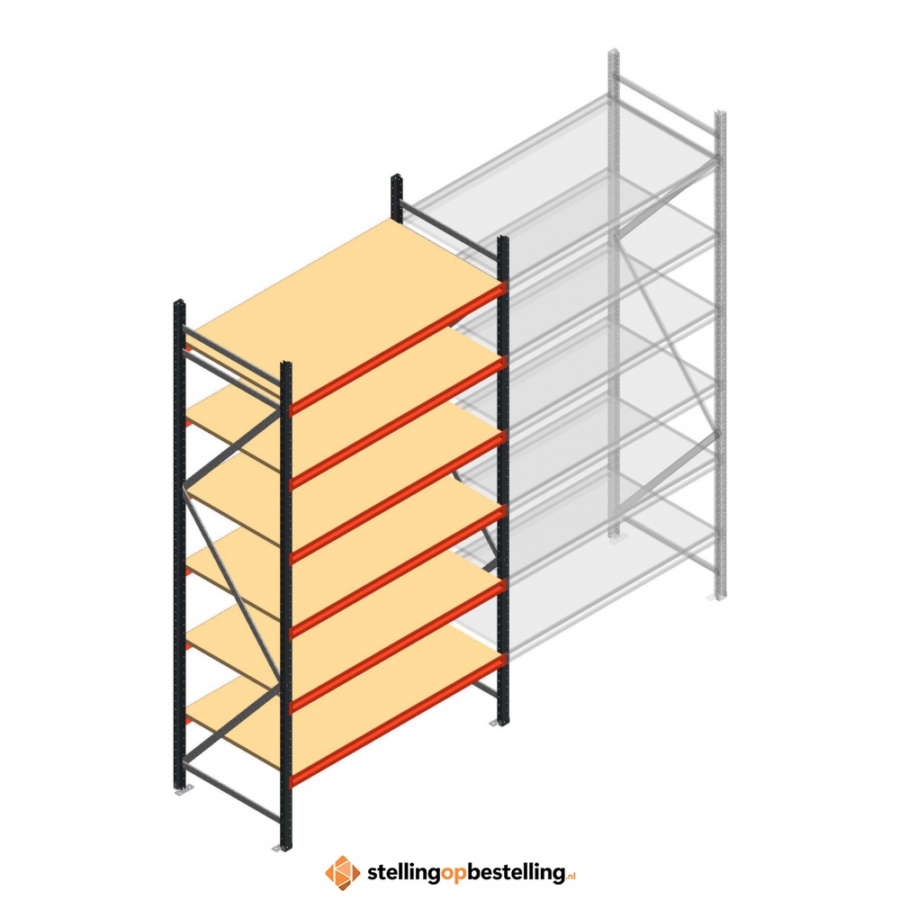 Beginsectie AR grootvakstelling 3000x1610x800 - 6 niveaus