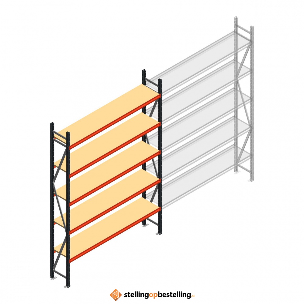 Beginsectie AR grootvakstelling 3000x1850x400 - 5 niveaus