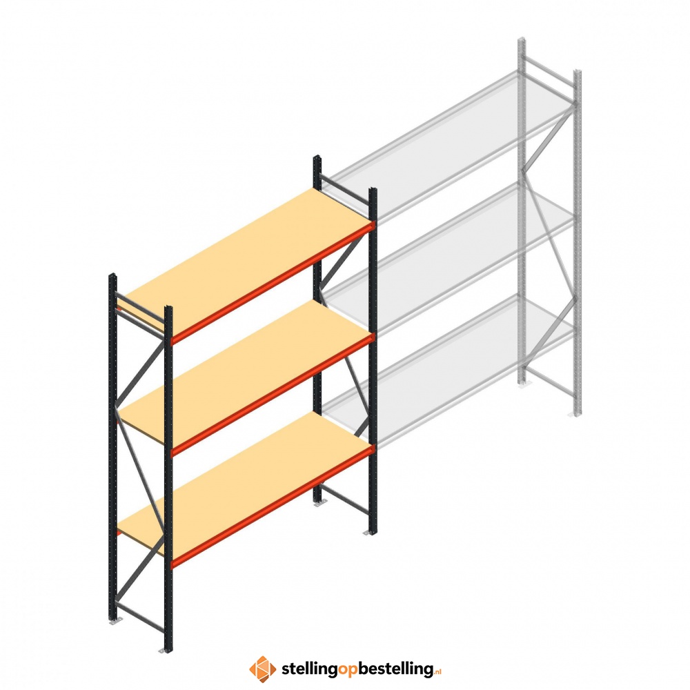 Beginsectie AR grootvakstelling 3000x1850x600 - 3 niveaus