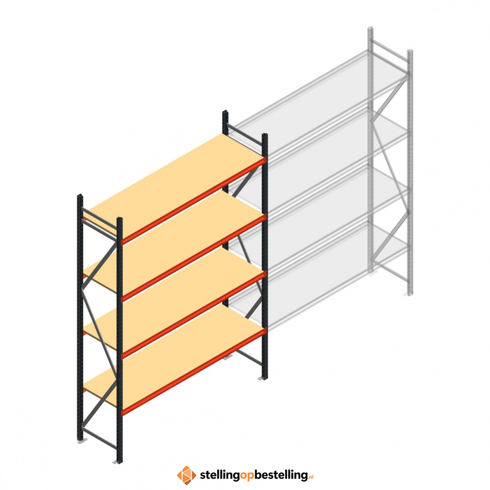 Beginsectie AR grootvakstelling 3000x1850x600 - 4 niveaus