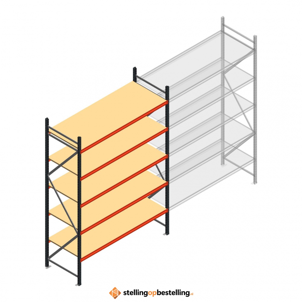 Beginsectie AR grootvakstelling 3000x1850x800 - 5 niveaus