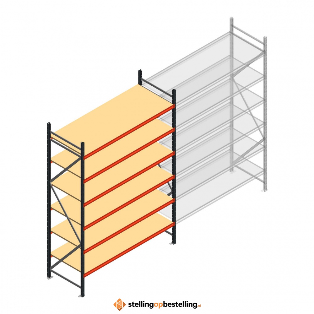 Beginsectie AR grootvakstelling 3000x1850x800 - 6 niveaus
