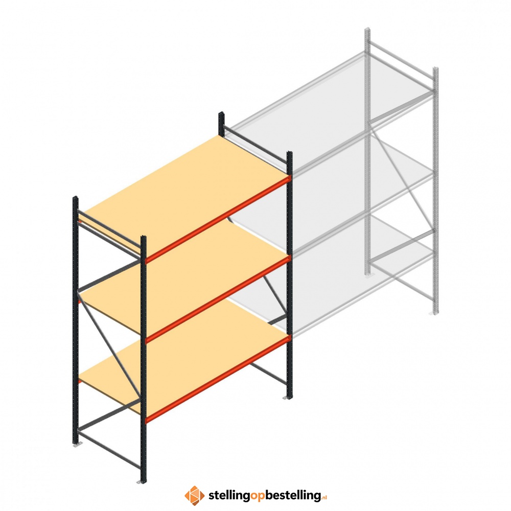 Beginsectie AR grootvakstelling 3000x1850x900 - 3 niveaus