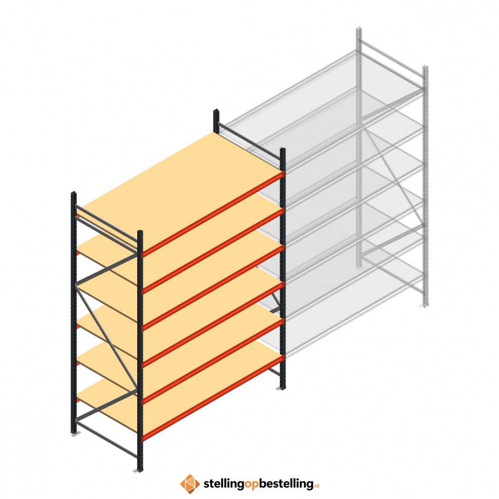 Beginsectie AR grootvakstelling 3000x1850x900 - 6 niveaus