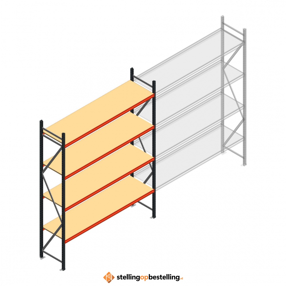 Beginsectie AR grootvakstelling 3000x2700x600 - 4 niveaus