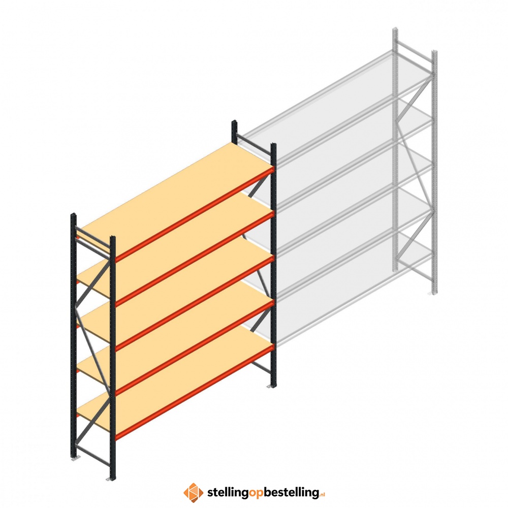 Beginsectie AR grootvakstelling 3000x2700x600 - 5 niveaus