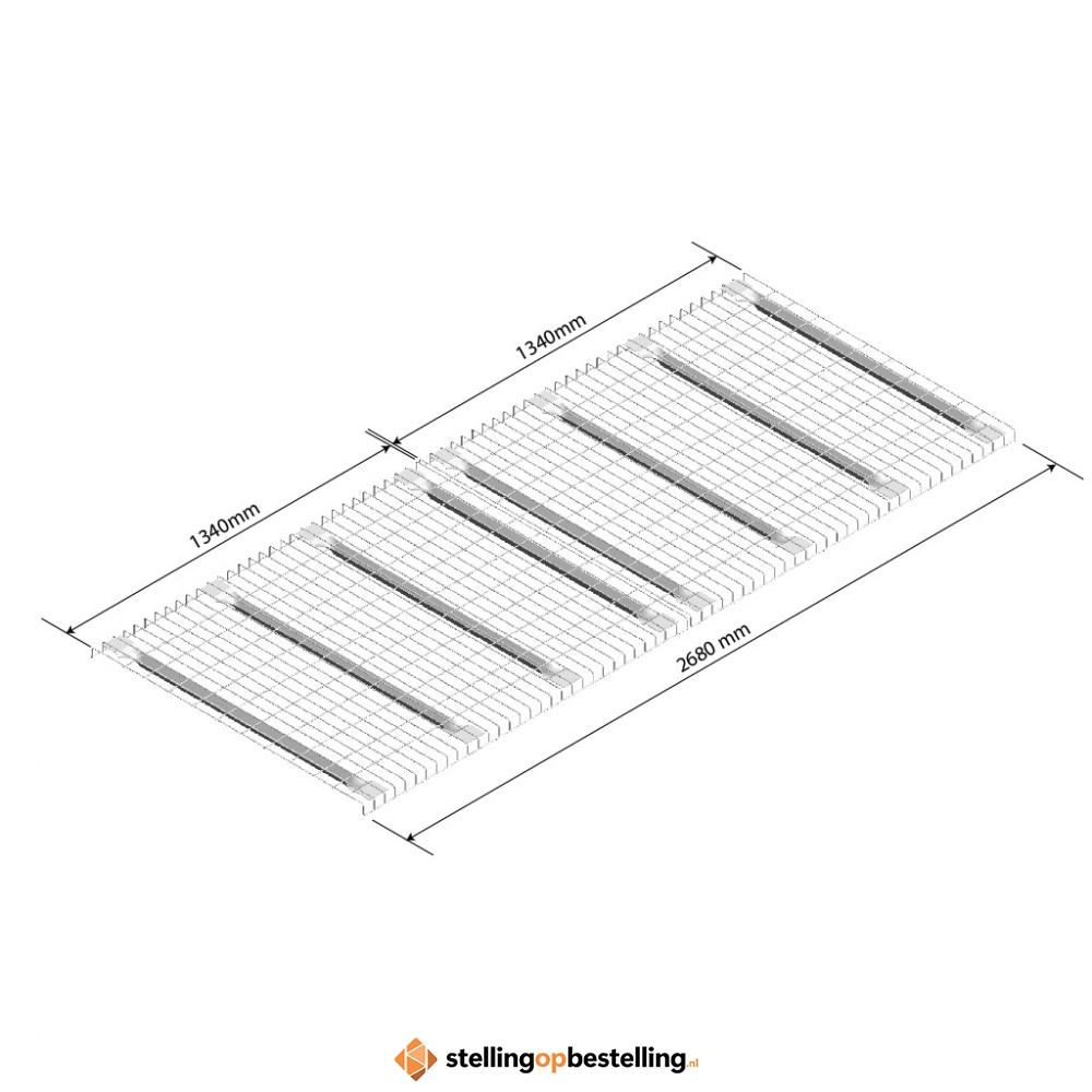 Draadroosterlegbord AR niveau 2x 1340x1100mm