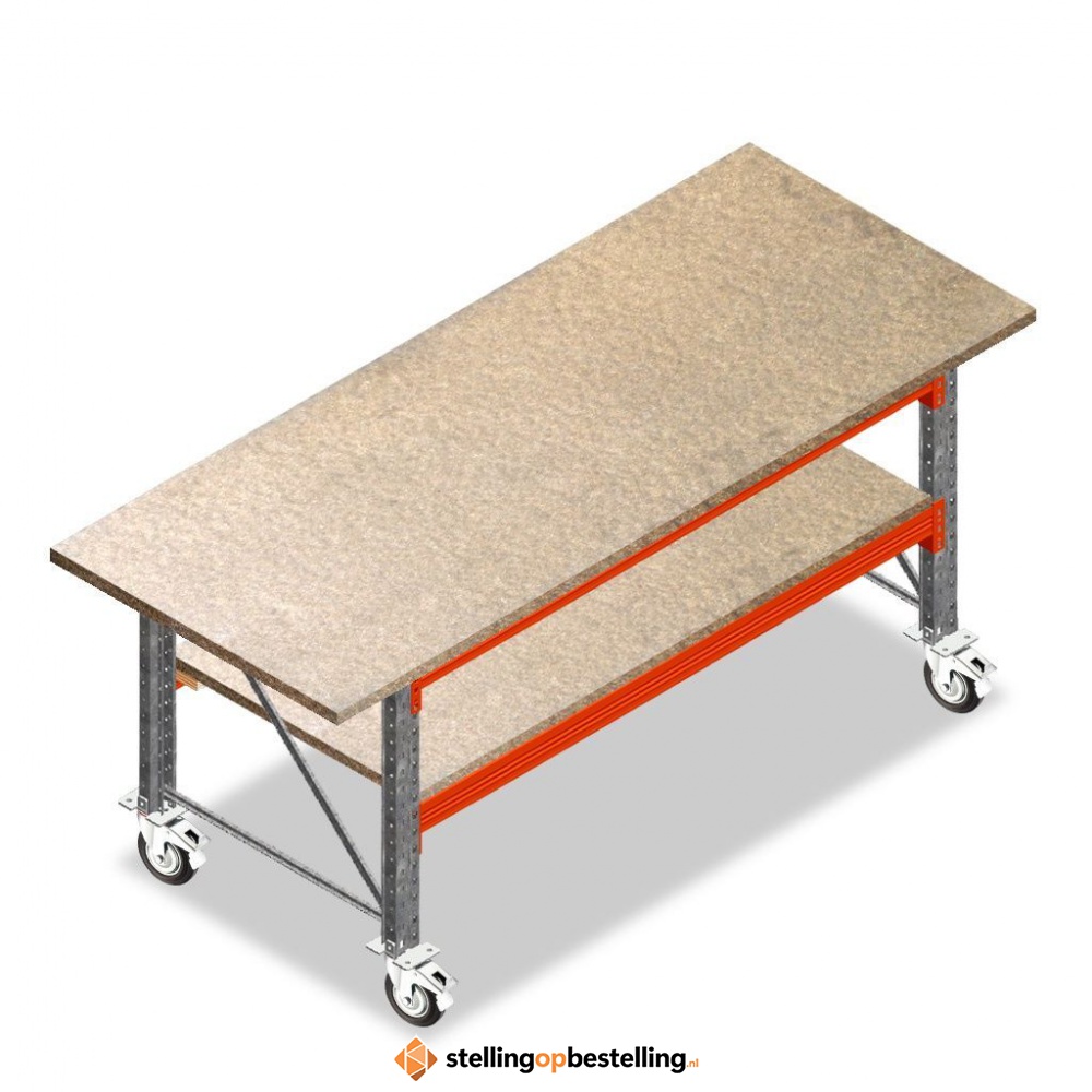 Dubbellaags Inpaktafel, Paktafel op Wielen zonder voorgemonteerde frames