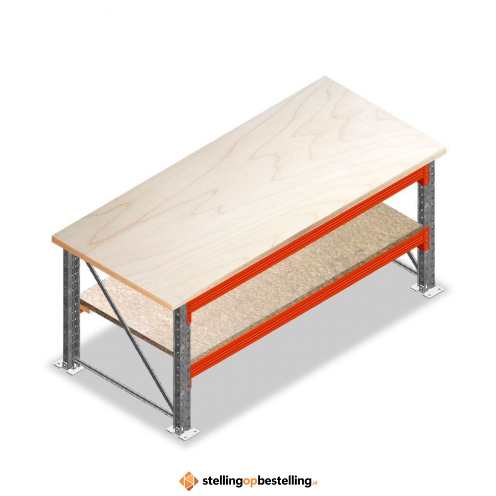 Dubbellaags Werkbank, Werktafel zonder voorgemonteerde frames