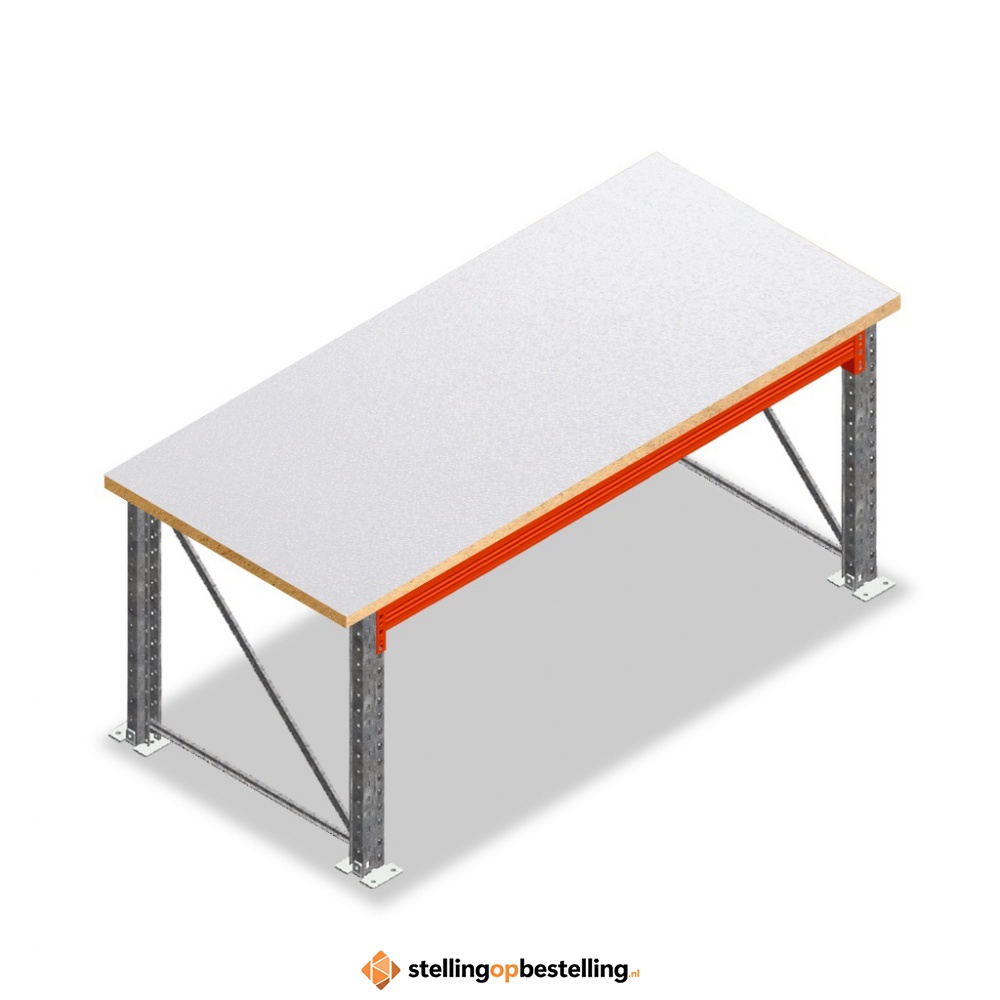 Enkellaags werkbank, werktafel zonder voorgemonteerde frames 1850x1000x940