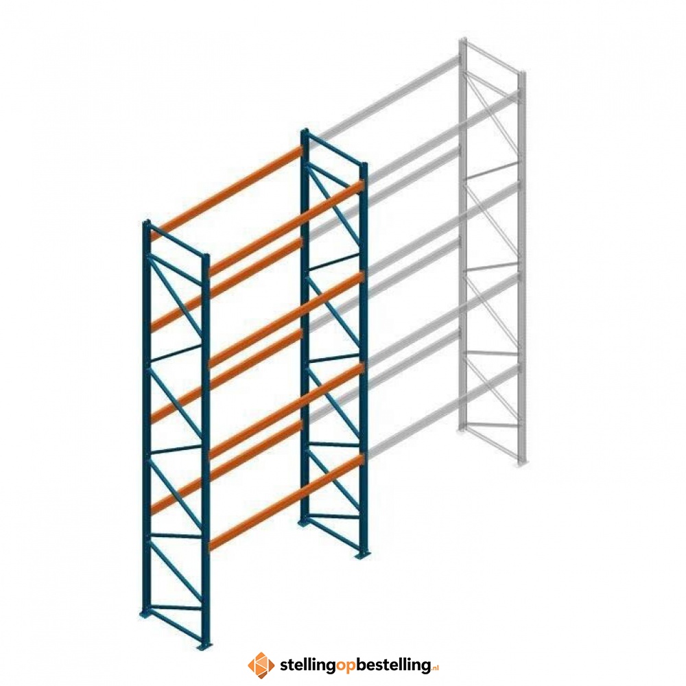 Gebruikte Nedcon Palletstelling 6500x2650x1100 - 4 niveaus beginsectie 