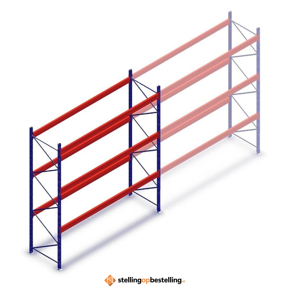 Gebruikte Stow palletstelling 3500x3600x1100 - 3 niveaus beginsectie
