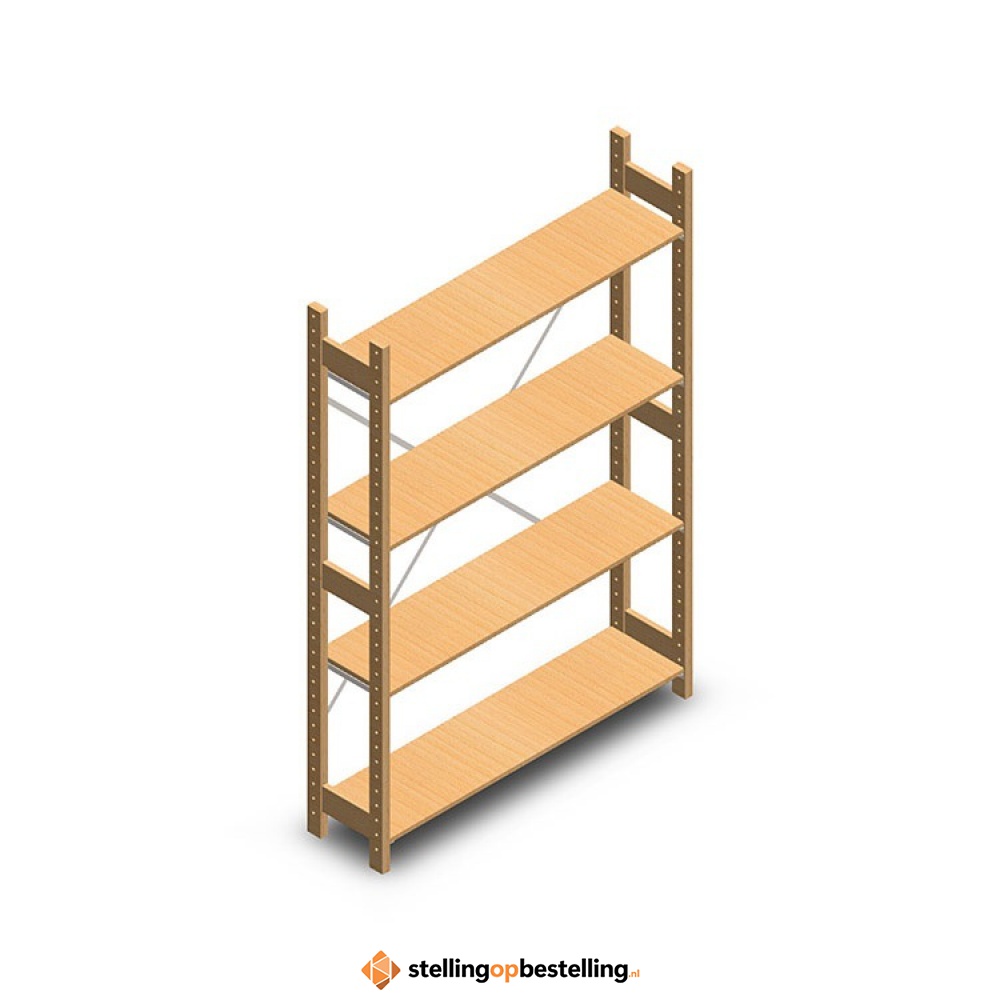 Houten legbordstelling bt euro 1800x1170x300 beginsectie