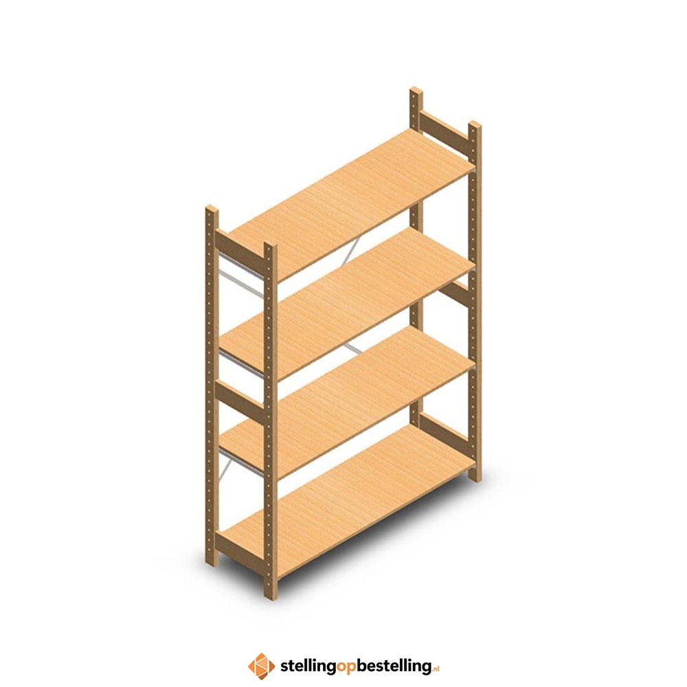 Houten legbordstelling bt euro 1800x1170x400 beginsectie