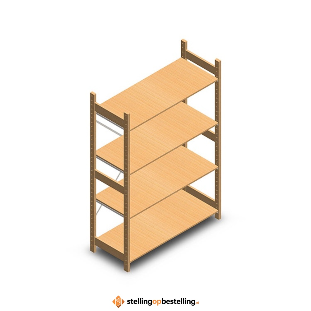 Houten legbordstelling bt euro 1800x1170x500 beginsectie