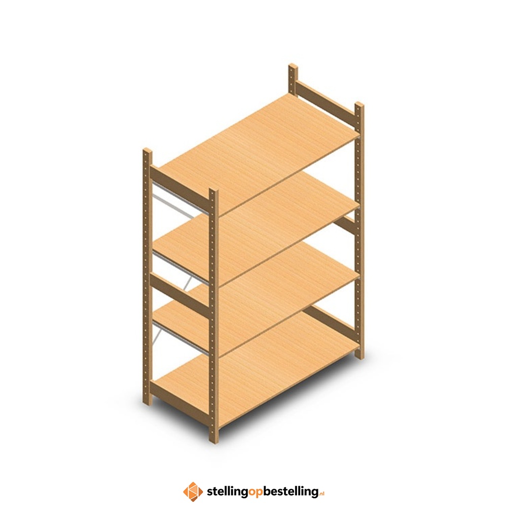 Houten legbordstelling bt euro 1800x1170x600 beginsectie