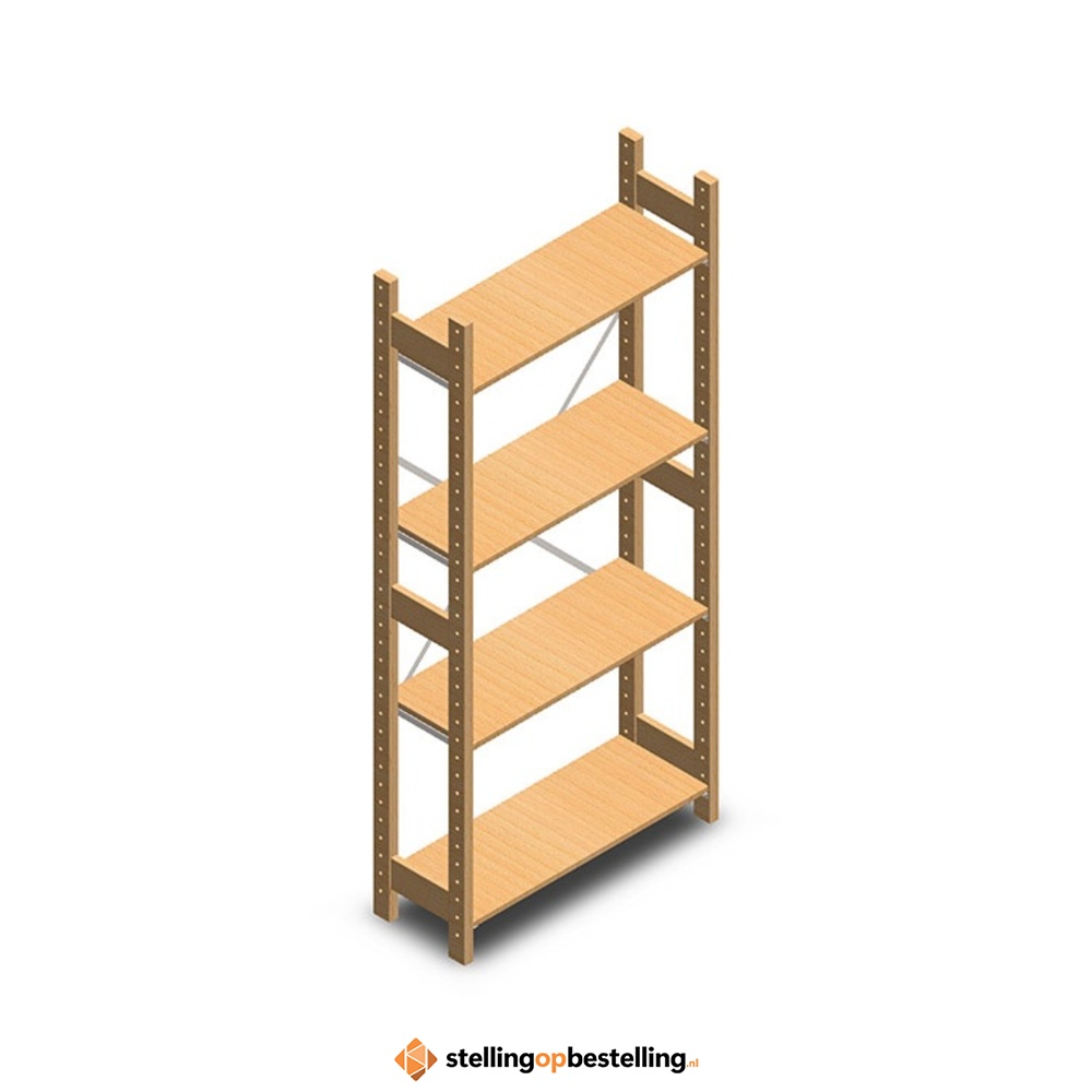 Houten legbordstelling bt euro 1800x770x300 beginsectie