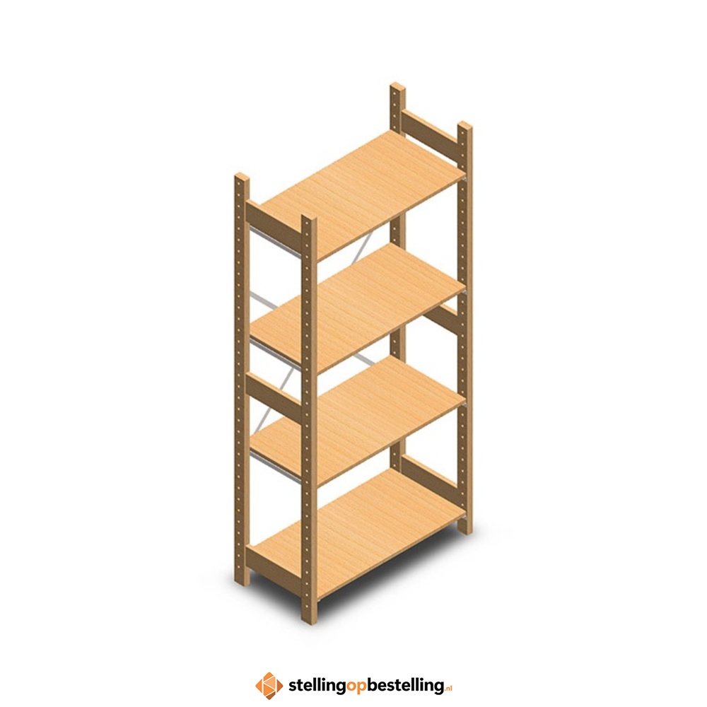 Houten legbordstelling bt euro 1800x770x400 beginsectie