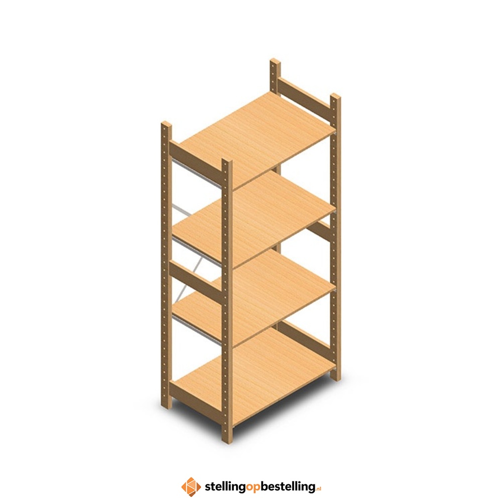 Houten legbordstelling bt euro 1800x770x500 beginsectie