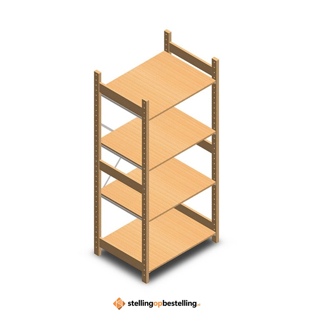 Houten legbordstelling bt euro 1800x770x600 beginsectie