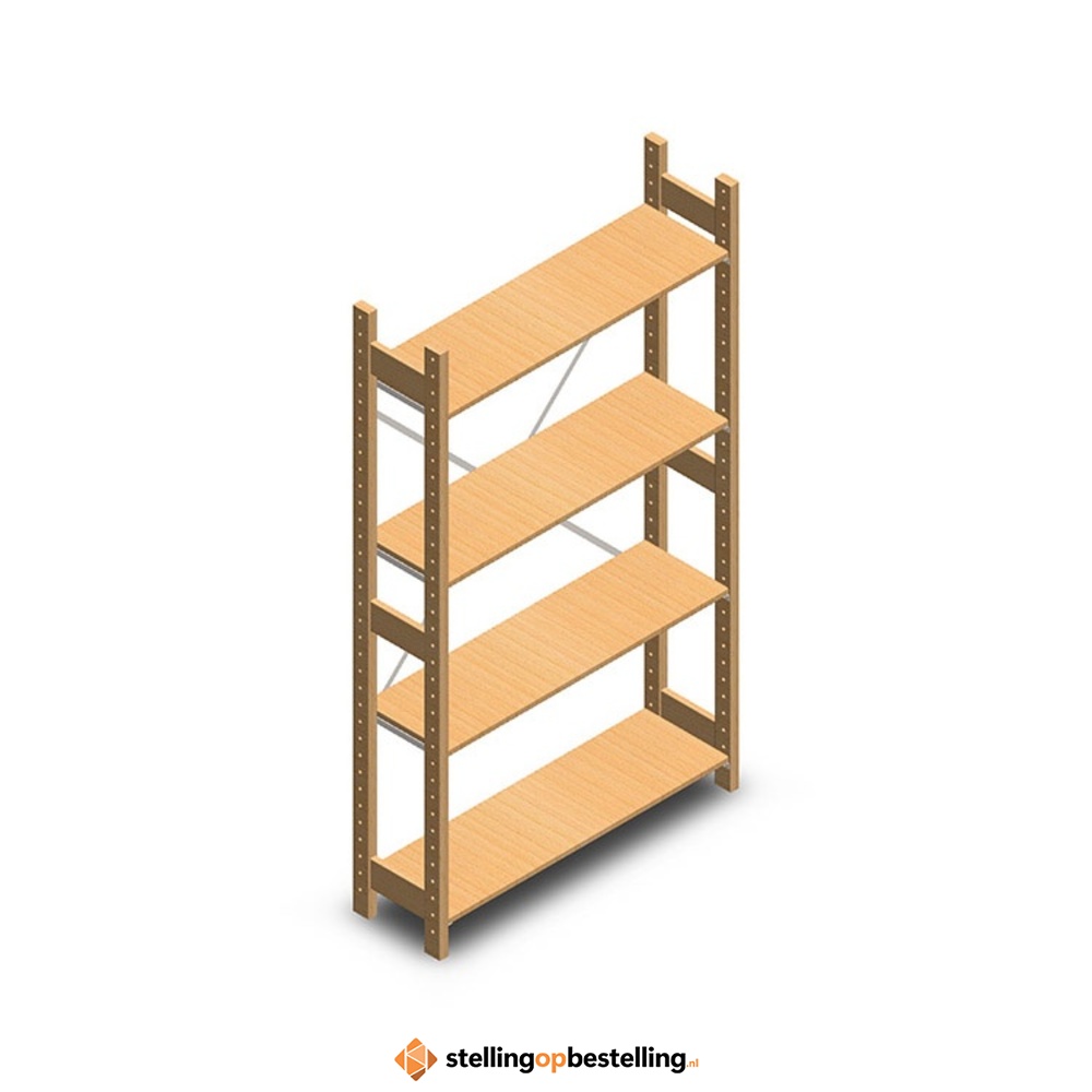 Houten legbordstelling bt euro 1800x970x300 beginsectie